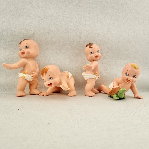 Galoob Other - Vintage‎ Galoob Magic Diaper Babies Turtle 1991 Mini Figures Lot PVC Rubber Baby